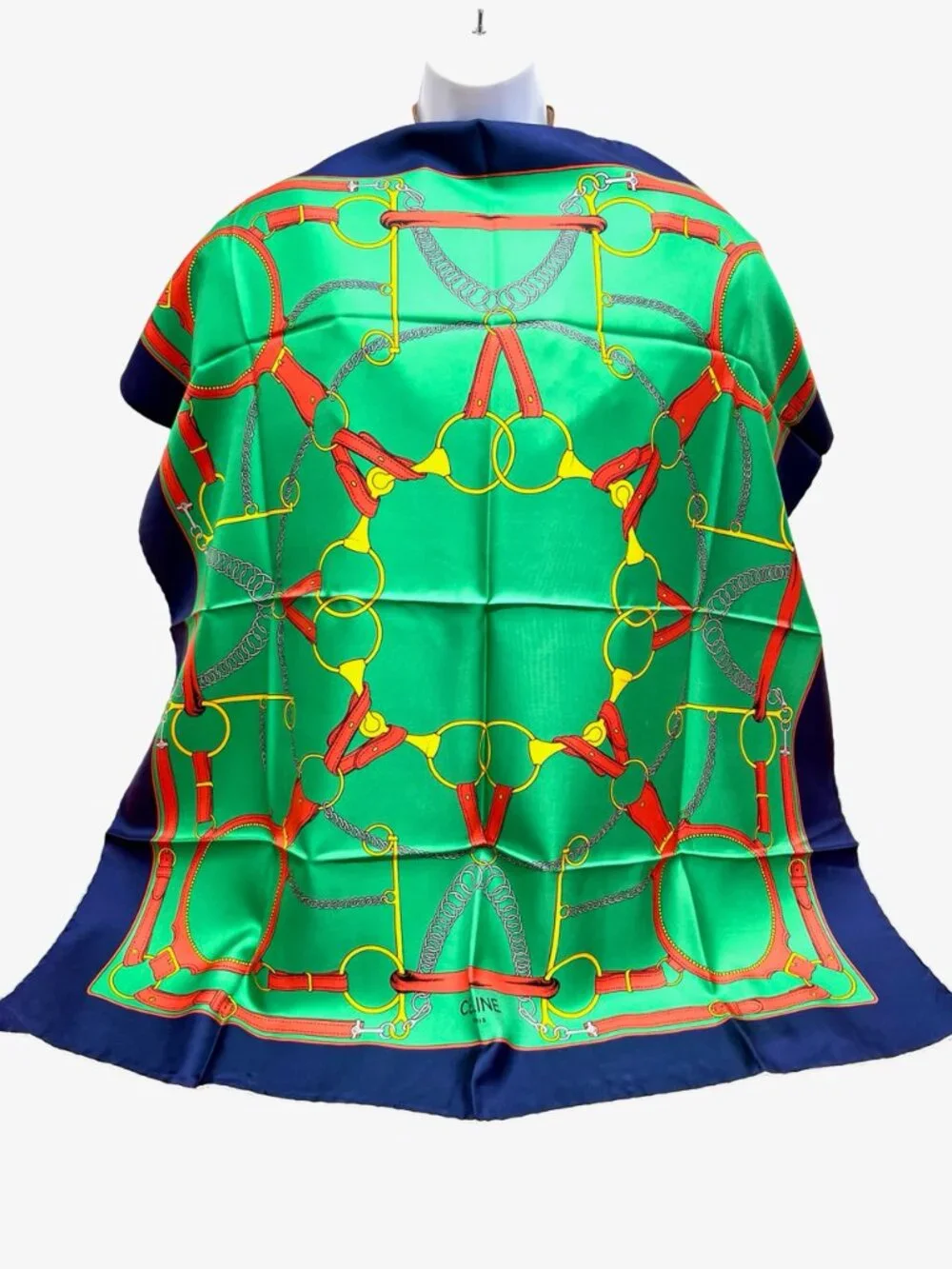 New W/  Box Celine  Paris 100% Silk scarf  34